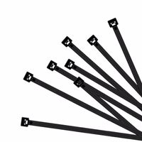 200x Kabelbinders tie-wraps zwart 430 x 4.8 mm