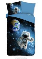 Good Morning Kinderdekbedovertrek "astronaut in de ruimte" - Blauw - (140x200/220 cm) - Katoen Good Morning Kinderdekbedovertrek "astronaut in de ruimte" - Blauw - (140x200/220 cm) - Katoen