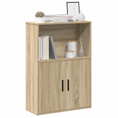 Boekenkast 60x24x85 cm bewerkt hout sonoma eikenkleurig