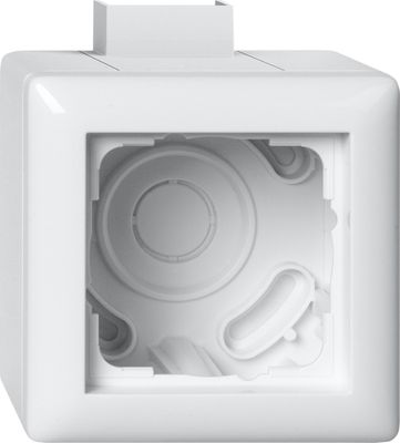 Gira standaard 55 opbouwrand 1-voudig zuiverwit glanzend 106103 met adapter CS25 en P25