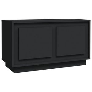 The Living Store TV-meubel - Trendy - TV-meubels - 80 x 35 x 45 cm - Zwart hout