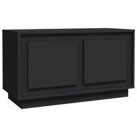 The Living Store TV-meubel - Trendy - TV-meubels - 80 x 35 x 45 cm - Zwart hout - thumbnail