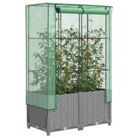 VidaXL Plantenbak verhoogd met kashoes 80x40x138 cm rattanlook