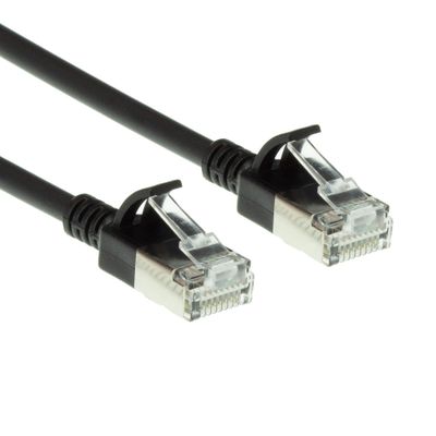 ACT DC7910 LSZH U/FTP CAT6A Datacenter Slimline Patchkabel Snagless | RJ45 Connectoren | Zwart | 10 meter
