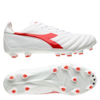 Diadora Brasil Elite LT LP12 FG - Wit/Rood - thumbnail
