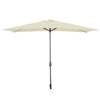 Marbueno Parasol Staal 8 Spaken 200x300 cm Polyester Beige Tuin, Zwembad, Terras