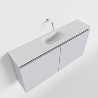 Toiletmeubel Mondiaz Ture | 100 cm | Meubelkleur Cale | Eden wastafel Talc Midden | Zonder kraangat