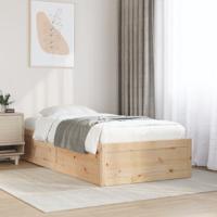 Bedframe zonder matras massief grenenhout 75x190 cm - thumbnail