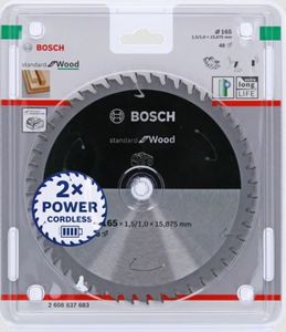 Bosch Accessories Bosch Power Tools 2608837683 Hardmetaal-cirkelzaagblad 165 x 15.875 mm Aantal tanden: 48 1 stuk(s)