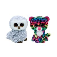Ty - Knuffel - Beanie Boo's - Owlette Owl & Dotty Leopard - thumbnail