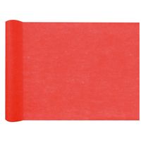 Santex Tafelloper op rol - polyester - rood - 30 cm x 10 m   -