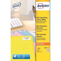 Avery L7656-100 mini etiketten ft 46 x 11,1 mm (b x h), wit, doos 8400 stuks