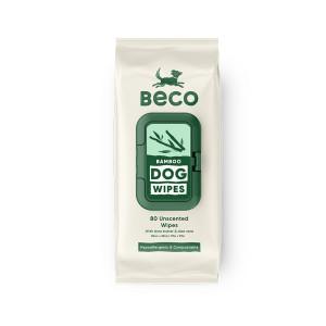 Beco Bamboo Dog Wipes hypoallergene doekjes hond (80 stuks) 5 x Geurloos
