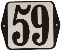 Huisnummer standaard nummer 59 - Warentuin mix