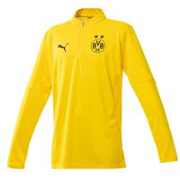 PUMA Borussia Dortmund Trainingstrui 1/4 Zip 2024-2025 Kids Geel Zwart - thumbnail