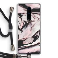 Roze stroom: OnePlus 8 Transparant Hoesje met koord