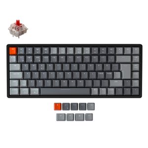 Keychron K2 Version 2 toetsenbord Universeel USB + Bluetooth QWERTY Scandinavisch Zwart, Grijs, Oranje