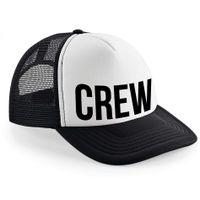 Snapback/cap - crew - zwart/wit - dames/heren - feest petjes