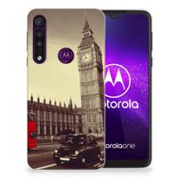 Motorola One Macro | Silliconen Back Cover | Londen