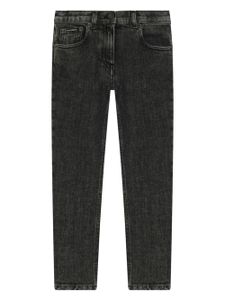 Dolce & Gabbana Kids jean à plaque logo - Noir
