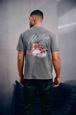 Malelions Playing Cards T-Shirt Heren Grijs - Maat L - Kleur: Grijs | Soccerfanshop
