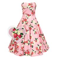 Dolly & Dotty Melissa Strapless Strawberry Swing Dress Pink-M