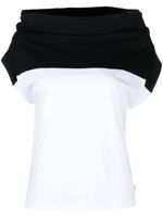 MM6 Maison Margiela panelled-design cotton T-shirt - Noir