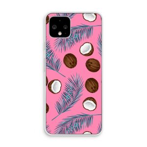 Kokosnoot roze: Pixel 4 Transparant Hoesje