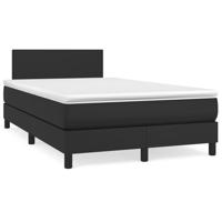 Boxspring met matras kunstleer zwart 120x190 cm Boxspring met matras kunstleer zwart 120x190 cm