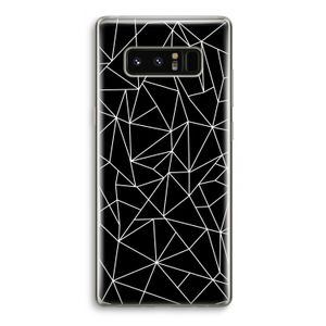 Geometrische lijnen wit: Samsung Galaxy Note 8 Transparant Hoesje