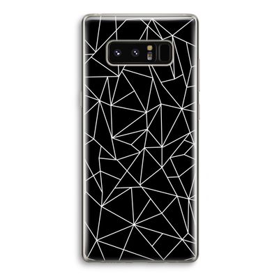Geometrische lijnen wit: Samsung Galaxy Note 8 Transparant Hoesje