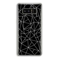 Geometrische lijnen wit: Samsung Galaxy Note 8 Transparant Hoesje