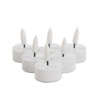 Anna's Collection LED theelichtjes/waxinelichtjes - 6x st - wit - D4 x H2 cm