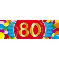 10x 80 Jaar leeftijd stickers verjaardag versiering - Feeststickers - thumbnail
