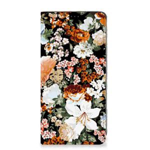 Smart Cover voor Samsung Galaxy A05s Dark Flowers