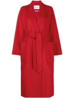 IVY OAK manteau en laine Celia à taille ceinturée - Rouge