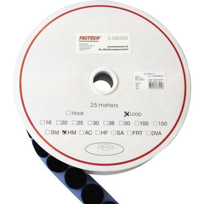 FASTECH® Klittenband punt Om vast te plakken Hotmelt Lusdeel (Ø x l) 25 mm x 5 m Zwart 5 m