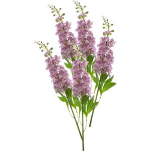 Kunstbloem Ridderspoor/delphinium Roland - 5x - 87 cm - roze - kunst zijdebloemen