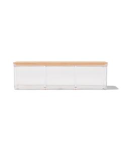 HEMA Organizer Transparant Met Deksel 9x12.5x6.8 (blauw)