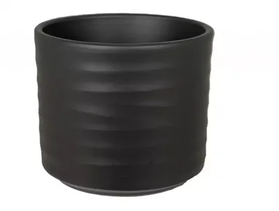 HS Potterie Berlin bloempot keramiek 16.5x14.5cm antraciet