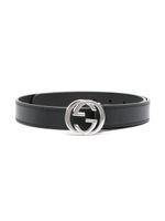 Gucci Kids ceinture à boucle GG - Noir