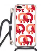 Dogs: iPhone 8 Plus Transparant Hoesje met koord