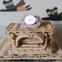Spenen set met naam bedrukken - Taupe Spenen set met naam bedrukken - Taupe