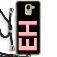 Monogram: Samsung Galaxy J6 (2018) Transparant Hoesje met koord
