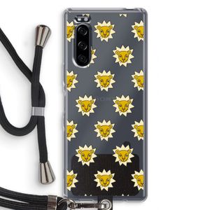 Leeuwenkoppen: Sony Xperia 5 Transparant Hoesje met koord