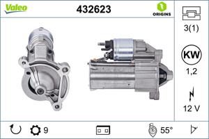 Startmotor / Starter NEW ORIGINAL PART VALEO, Spanning (Volt)12V, u.a. für Citroën, Peugeot, Fiat