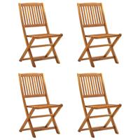 Tuinstoelen inklapbaar 4 st massief acaciahout