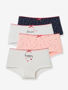 4 shorties meisje set roze