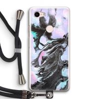 Pastel zwart: Pixel 3 Transparant Hoesje met koord