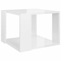 vidaXL Salontafel 40x40x30 cm bewerkt hout hoogglans wit